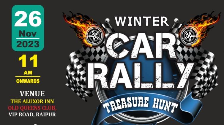 क्लीन रायपुर-ग्रीन रायपुर का संदेश Trasure Hunt (family car rally) 26 नवंबर को