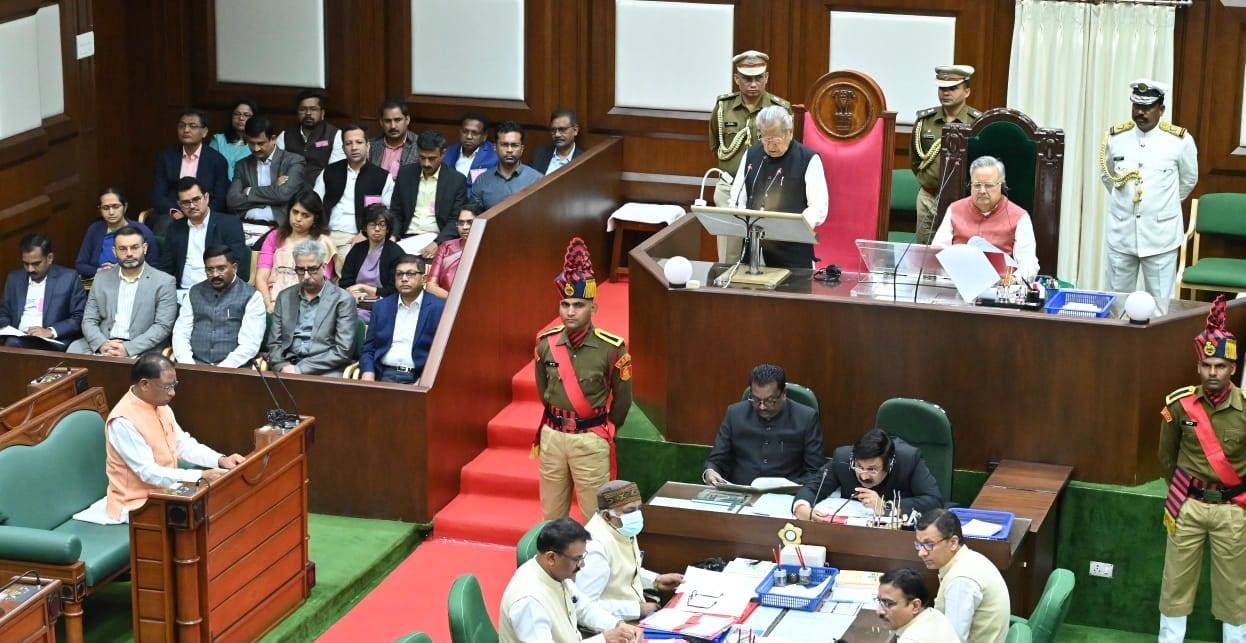 छत्तीसगढ की 6वीं विधानसभा के दूसरे सत्र को राज्यपाल हरिचंदन ने किया संबोधित