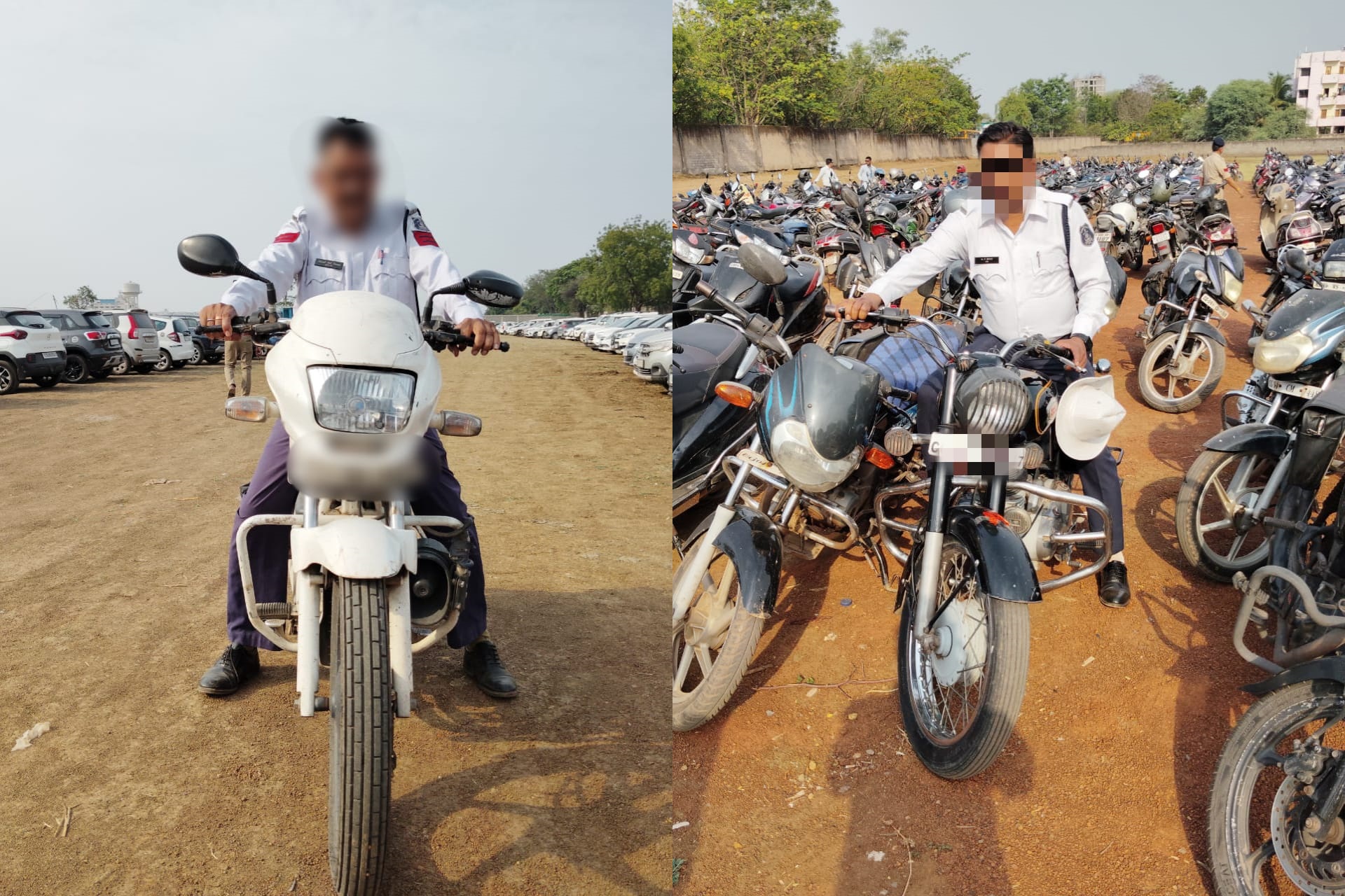 बिना हेलमेट वाहन चलाते पकड़े जाने पर यातायात पुलिस के दो जवान पर कटा चालान... एसएसपी बोले- पुलिस के जवान अनिवार्य रुप से लगाए हेलमेट