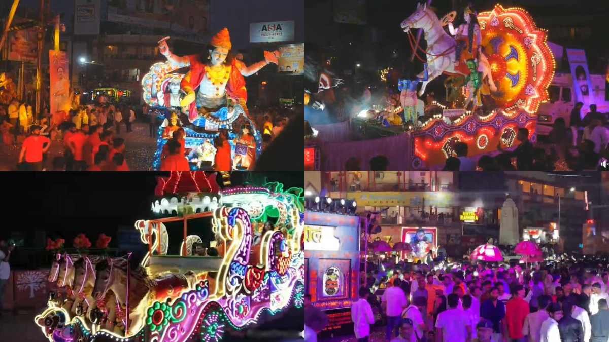 राजधानी में निकली गणेश विसर्जन झांकी, नहीं सुनाई दी डीजे की धून