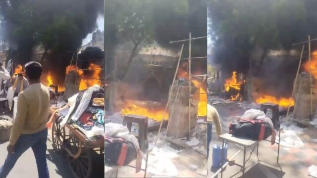 जयस्तंभ चौक के पास स्थित : पुराने नगर निगम कैंपस में लगी भीषण आग