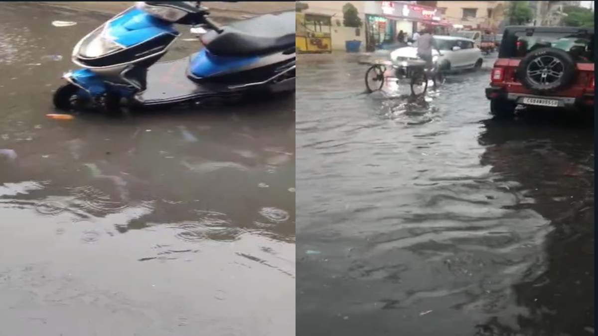 रायपुर के सबसे पॉश इलाके में भरा पानी, घरों में भी घुस रहा गंदा पानी