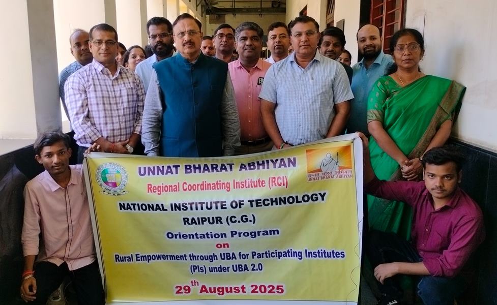 एनआईटी रायपुर में उन्नत भारत अभियान के माध्यम से ग्रामीण सशक्तिकरण पर ओरिएंटेशन कार्यक्रम