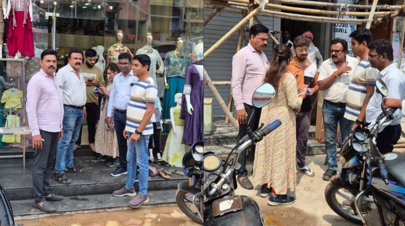रायपुर की 8 कपड़ा दुकानों पर नगर निगम ने कार्रवाई