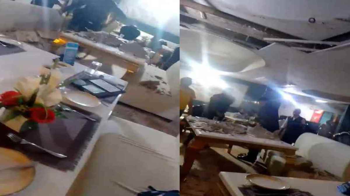 रिसोर्ट में बड़ा हादसा, खाना खा रहे लोगों पर भरभराकर गिरा फॉल सीलिंग