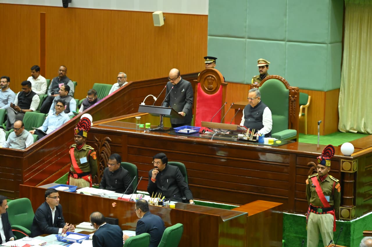 राज्यपाल ने छत्तीसगढ की 6 वीं विधानसभा के अष्टम् सत्र को किया संबोधित 