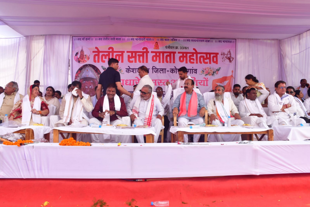 उप मुख्यमंत्री अरुण साव प्रथम तेलीन सत्ती माता महोत्सव में हुए शामिल