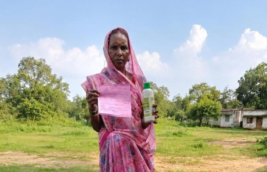 महिला किसान  शकुन्तला की मेहनत और नैनो डीएपी ने से उत्पादन में वृद्धि