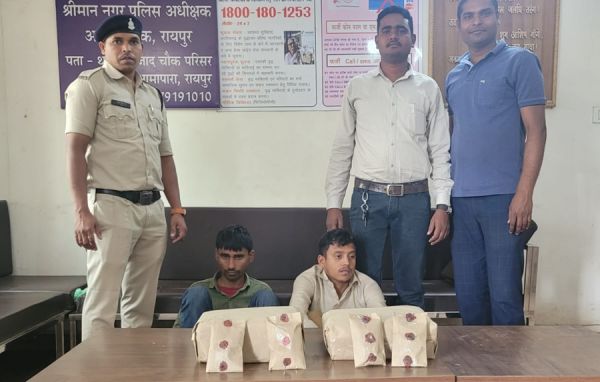 जगदलपुर से उत्तरप्रदेश ले जा रहे बड़ी मात्रा में गांजा, राजधानी पुलिस ने दबोचा
