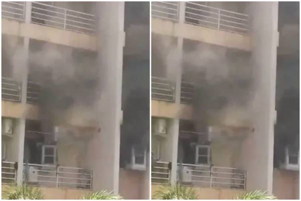 राजधानी रायपुर के आशियाना अपार्टमेंट के तीसरी मंजिल के फ्लैट में लगी आग