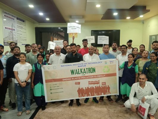 एनआईटी रायपुर ने वाकेथान और शपथ समारोह&hellip;.  पर्यावरण बचाने का लिया संकल्प