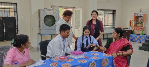 माधव राव सप्रे व कुसुम ताई दाबके स्कूल के 1140 बच्चों की हुई स्वास्थ्य जांच..