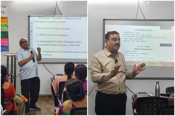 व्याख्यानः छात्राओं ने जाना ‘लोक सेवा गारंटी’ एवं ‘सूचना का अधिकार’ को