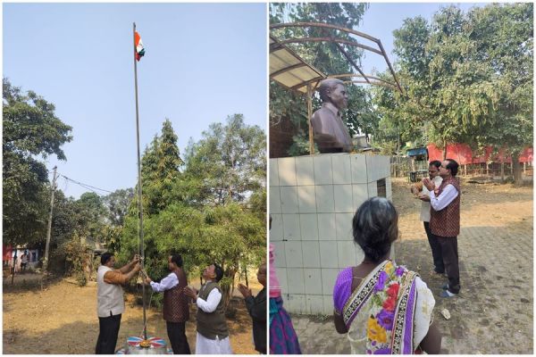 77वें गणतंत्र दिवस पर कुलदीप निगम वृद्धाश्रम में फहराया गया तिरंगा