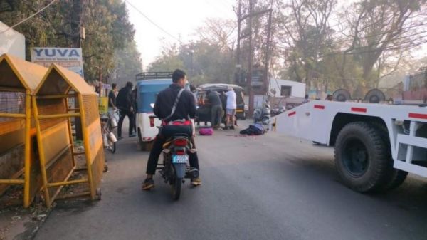 ट्रैफिक पुलिस की गाड़ी से दर्दनाक हादसा, स्कूल जा रहे दो मासूम चपेट में, एक की मौके पर मौत