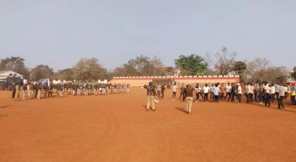 रायपुर पुलिस ने बलवा ड्रिल अभ्यास किया